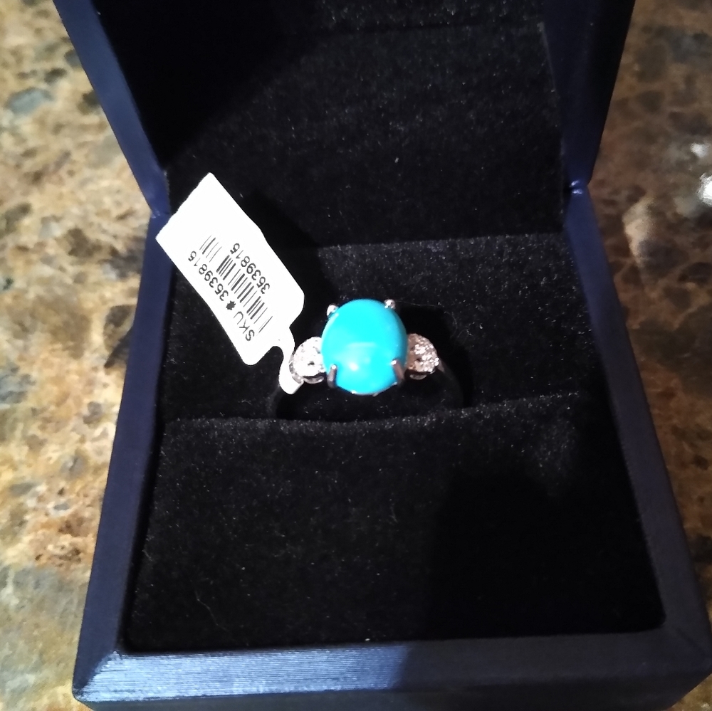 Premium Sleeping Beauty Turquoise Bow Ring